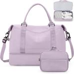 Airplane Friendly Carry On Dufflel Travel Bag With Wet Pocket Waterproof Large