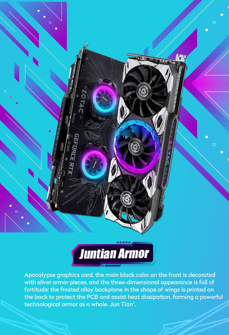 19000MHz Computer Game Graphics Card GeForce RTX 3080 10G6X Apocalypse GOC 320bit