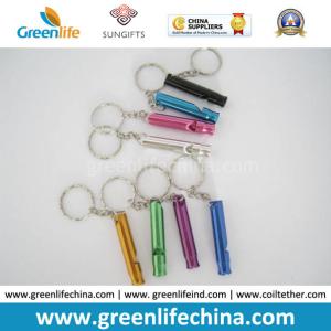 Wholesale Promotional Metal Stick Whistle in Different Colors W/Split Ring Keychains from china suppliers