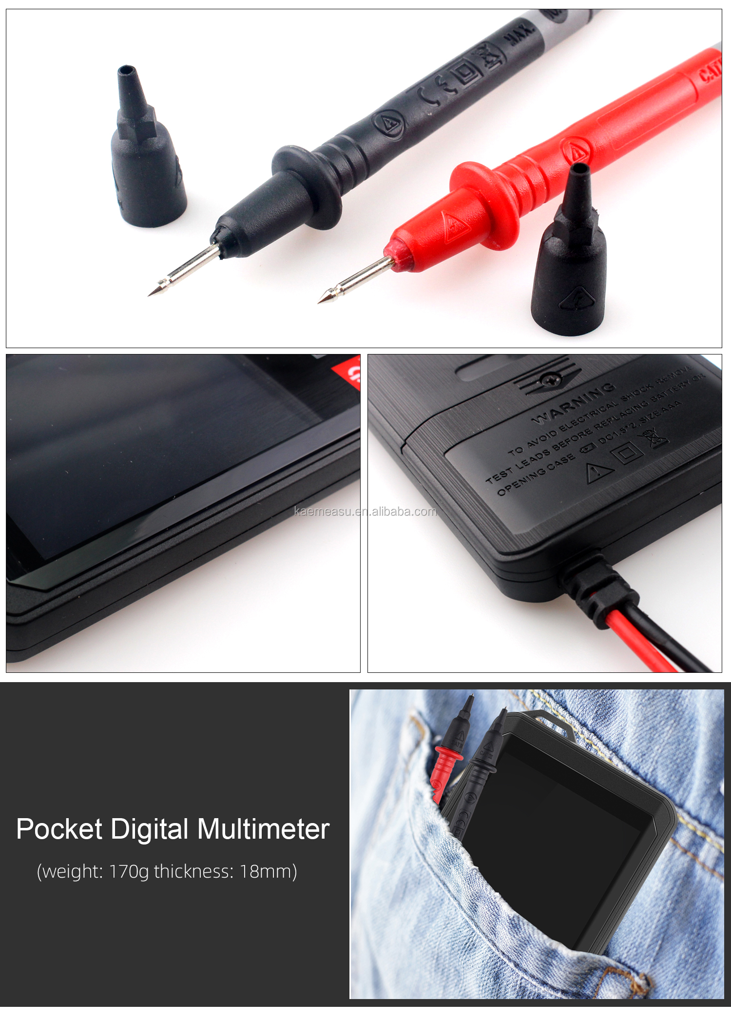 Kaemeasu Pocket Electronic Repair Tools Mini Touch Digital Multimeter 6000 count Color Big screen Mini Touch Digital Multimeter