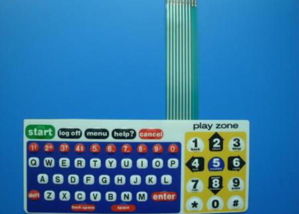 Embossed Metal Dome Single Membrane Switch For Industrial Control / Computer