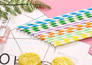 Wholesale Multi Colors Striped Paper Straws Disposable Biodegradable FDA Approved from china suppliers