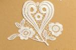 Burgundy Bridal Lace Appliques Multiusage Polyester Shinny Yarn Material