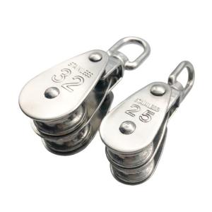 Wholesale Durable Stainless Steel S3151 Folding Double Pulley Block for Water Treatment Needs from china suppliers