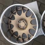 Customized 2 piece 22 inch wheel super deep concave brushed bronze polished lip