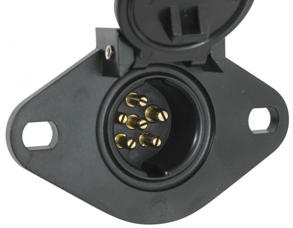 Quality Waterproof 6 Pin Trailer Electrical Socket Round European American Standard for sale