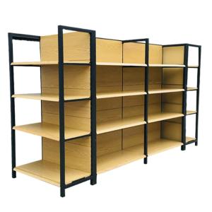 Wholesale Book Shelf Factory Wooden Shelf Wood Gondola Shelving Supermarket Racks from china suppliers