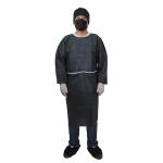 Black 60g PP Medical Disposable Isolation Gowns 115x140cm
