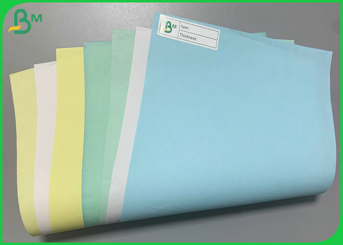 55gsm 787mm Width Blue Green Carbonless Paper For Making A5 Receipt Book