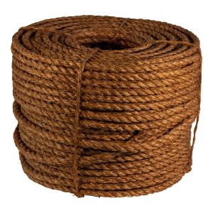 Natural Brown 12mm Jute Rope 3 Ply Twist Jute Manila Rope for Packaging Length 100yard
