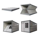 18mm MgO Board Floor Folding Container House With Bathroom And Kitchen Folded