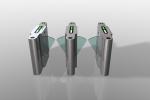 Anti Breakthrough Acrylic Wing Flap Barrier Turnstile
