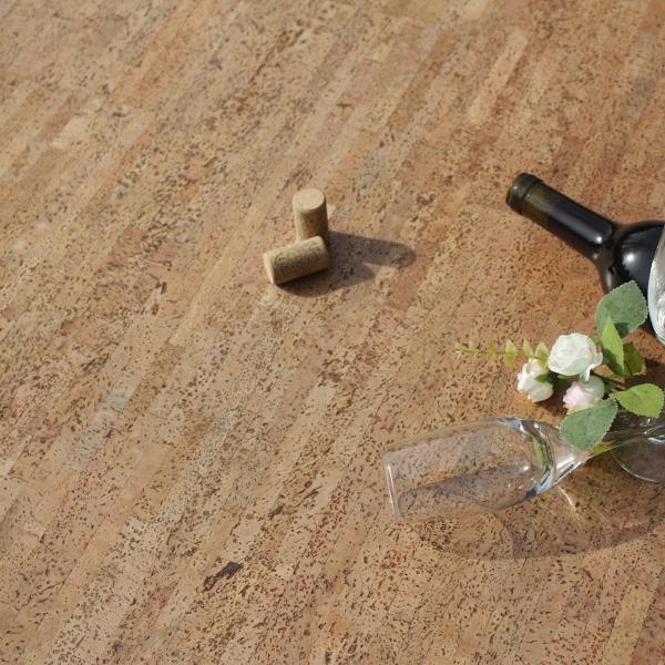Adhesive Click Natural Wood Sheet Flooring Roll Cork Board Mat Comfortable