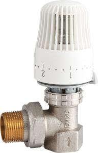 Wholesale 4605 Brass TRV Thermostatic Supply Valve Angle Type DN20 DN25 Nickel Plated with Female Threaded End x Flex. Male Nipple from china suppliers