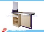 OEM MDF Melamine Finished Shop Cash Counter Table , 1600mm * 780mm * 2000mm
