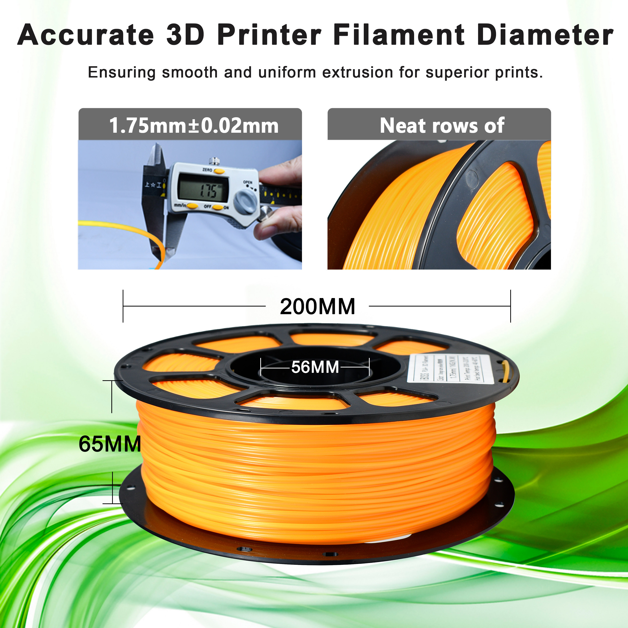 iboss Temperature Color Change PLA+ Filament 1.75mm, Color Change Orange to Yellow 3D Printer Filament PLA +, Fit for Most FDM 3D Printers