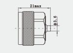 N Male Solder Stainless Steel RF Coaxial Connector for 2#Semi-rigid/flexible