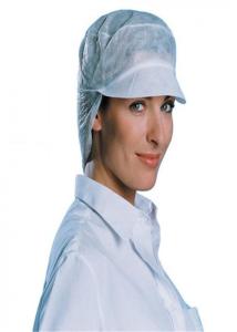 Wholesale White Color Disposable Head Cap Damp Proof Multi Size With Peak And Hair Net from china suppliers