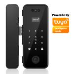 Black Glass Door Lock Tuya Smart Lock Home Security 3D Face Digital Fingerprint