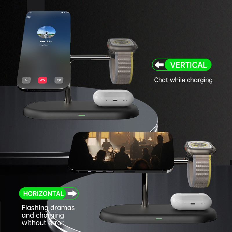 T256 Multi-functional Wireless Charger Support Apple & Samsung Devices