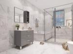 Stainless Steel Bathroom Vanity With Glossy Grey Finish And Modern Storage