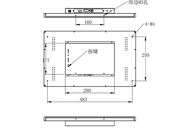 21.5-Inch Windows Embedded Screen for Smart City Displays, Hospitality Applications, Corporate Dashboards, and Industrial Equipment