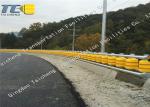 Removable Rolling Guardrail Barrier Anti Rust , Highway Roller Barrier