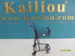 Wholesale 40L Singel Basket Grocery Shopping Trolley 2 front swivel caster 2 rear fixed casters from china suppliers