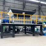 PLC Controlled Double Shaft Shredder for Wooden Box Carton Paper Plastic