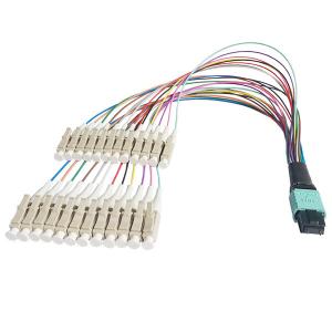 Wholesale 24 Fiber MPO LC PC Patch Cord 0.9mm LSZH MPO Breakout Cable from china suppliers