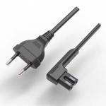 CE ENEC AC European 2 Prong Angle C7 Electric Power Plug 2.5A 250V 2 Pin Eu