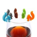 hot sale silicone cute suction rubber wine glass colorful identifying cup marker