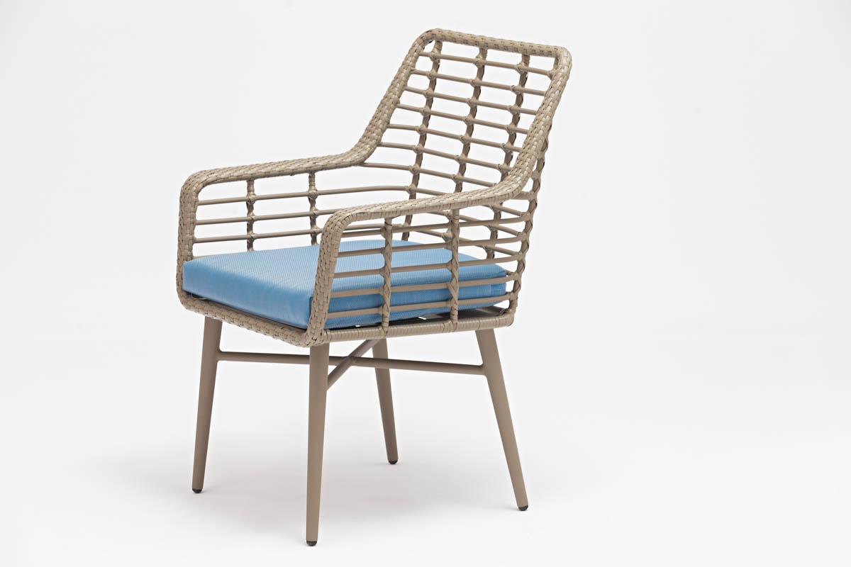 Powder Coated Frame Garden Rattan Chair for Water-proof and Sun-proof Outdoor Furniture