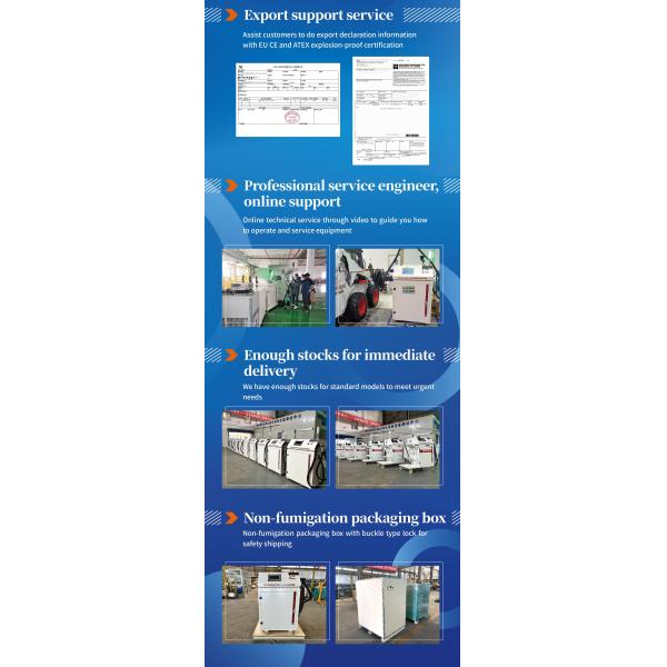 High-efficiency 4HP Oil-Free Explosion Proof Refrigerant Recovery Machine 380V 50Hz 8