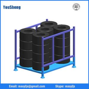 Wholesale Stackable folding truck tyre storage rack wholesale from China from china suppliers