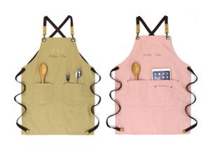 Wholesale Double-Sided Kitchen Cooking Cotton Apron For Garden Cleaning And Chef Work from china suppliers