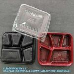 4 Compartment Disposable Meal Prep Container Microwave Lunch Fast Food Pp