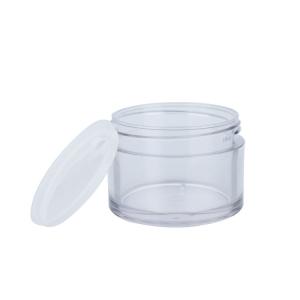 Wholesale 15/20/50g Oval Shape Transparent Smooth Plastic Bottle With Black Lid For Empty Cream Jar from china suppliers