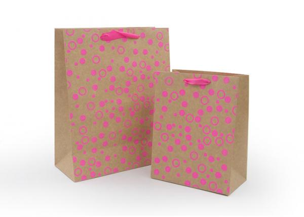 Quality Recycled Paper Gift Bags With Grosgrain Handles Hot Transfer Printing for sale