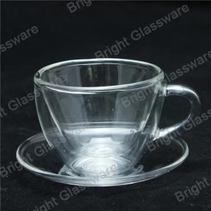 Wholesale mini double wall thermo glasses with handle, double wall mini wine glasses from china suppliers