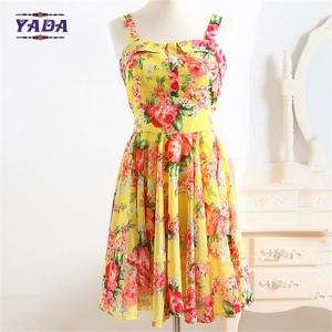 Wholesale Fashion floral printed club wear cute style ladies high fashion beach summer dress sale from china suppliers