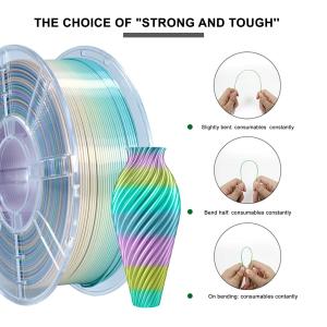 Wholesale Toughness Enhanced Rainbow Filament For 3d Printer PLA Plus Silk Mini Color from china suppliers