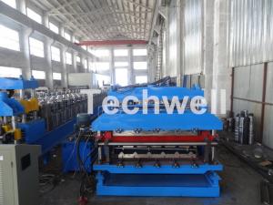 Wholesale 18 Forming Stations Roof Panel Roll Forming Machine , Double Sheet Roll Forming Machine from china suppliers