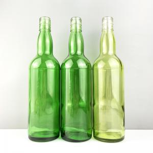 China Body Material Glass 750ml Clear Round Olive Oil Bottle for Dispensing and Storage on sale