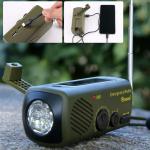 550mAh Solar Powered Flashlight USB Charging Hand Crank Flashlight Outdoor