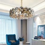 Modern smoke gray crystal chandelier in the living room contemporary chandelier
