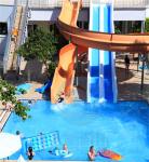 Rainbow Racing Curved Swimming Pool Water Slide Combo CE RoHS Approved