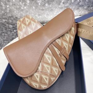 Wholesale CD Saddle Sling Bag Diamond Canvas And Smooth Leather Dior Wallet Saddle from china suppliers