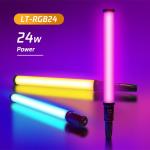 14 Effects 24W RGB Led Tube Light , DMX Portable Battery Powered Photography