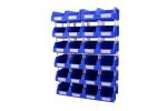Durable Reusable Plastic Containers for Bolts and Spare Parts on Rack Workbench